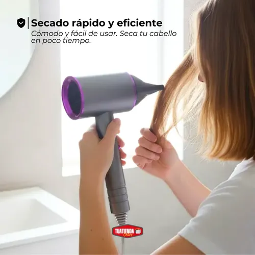 Combo Espejo Secador De Pelo Cepillo Eléctrico Belleza