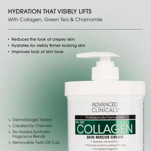 Crema Corporal Advanced Clinicals Colágeno 532ml 2 Unidades