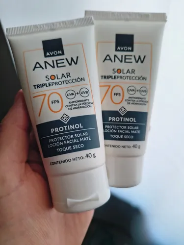 Avon Anew Protector Solar Facial Fps 70 Efecto Mate Protinol