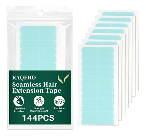 Hojas De Cinta Para Extensiones De Cabello 144 Uds Raqeho