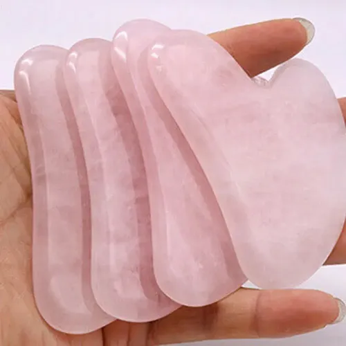 Mesa C* C# Natural Rose Gua Sha Para Masaje Facial, De C
