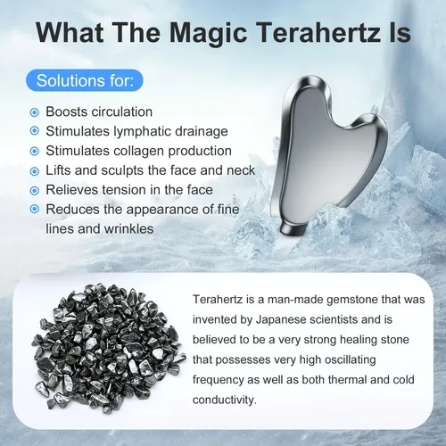 Masajeador Zminrn Terahertz Gua Sha Facial Tool