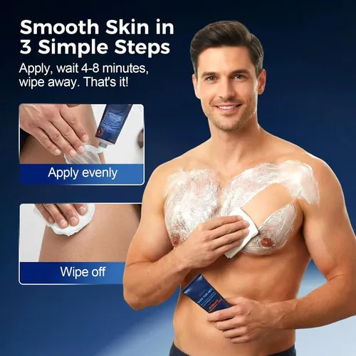 Crema Depilatoria Masculina De Acción Rápida 100 Ml Natvei