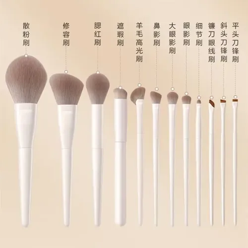 Set 10 Brochas Maquillaje Principiantes Completo