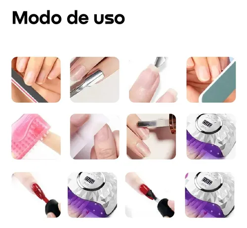 Lámpara Secadora de Uñas UV LED 268W Waggs CABU02 con Temporizador