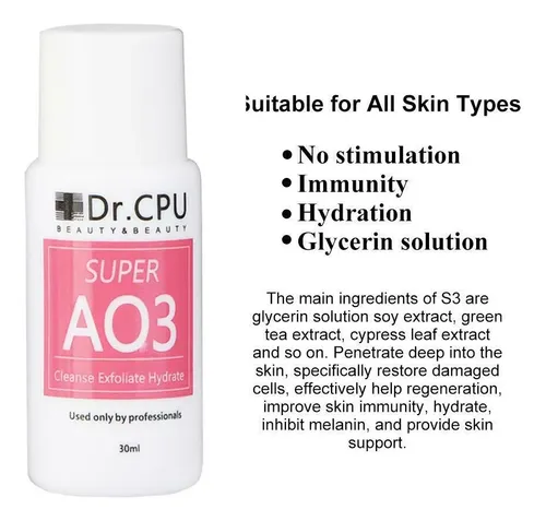 Exfoliante Aqua Ao3 Sa2 De Alta Concentración 3pcas1
