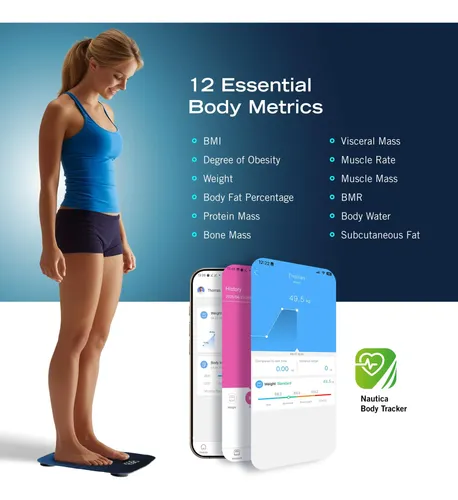 Nautica Báscula Digital De Baño Body Tracker,