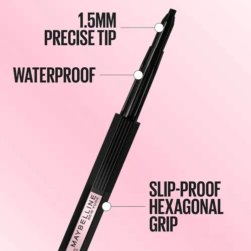 Lápiz Delineador Maybelline Hyper Easy No-slip Negro 1.5mm