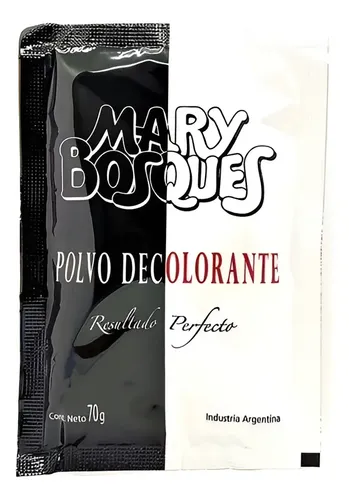 Polvo Decolorante Para Cabello Capilar Mary Bosques X 70g Tono 70 Gr