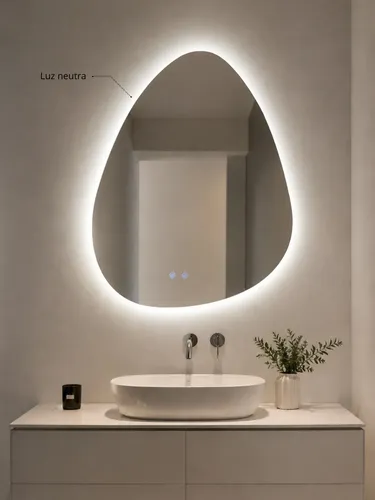 Espejo Led Tactil Touch 3 Tonos De Luz + Desempañador