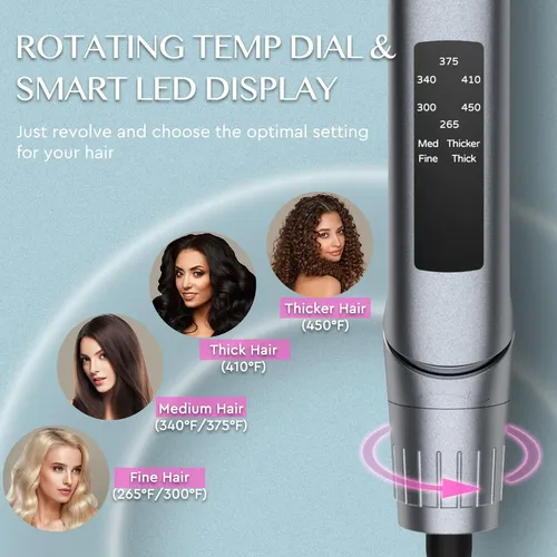 Plancha Para Cabello Lanvier 2 En 1 Nano Cerámica