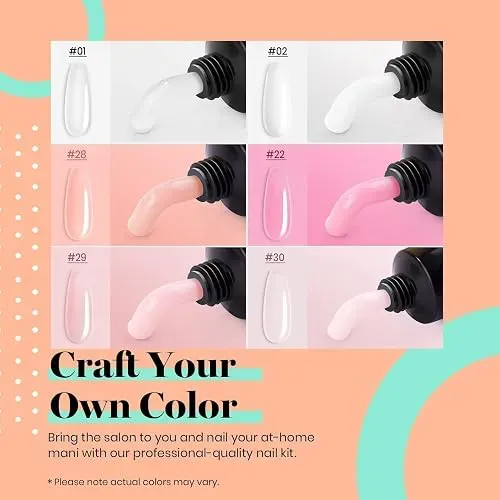 Gel Poly Extension Beetles Natural Pink 60g Nail Art Salon