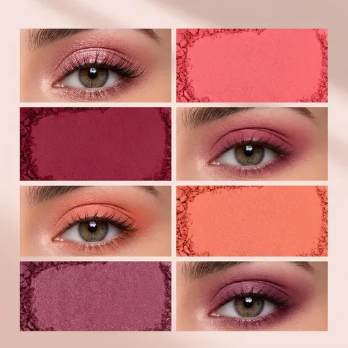 Sombras Para Ojos Paleta 9 Colores Rosa Ciruela Maquillaje