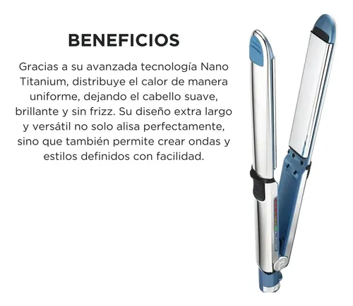 Plancha De Pelo Óptima Xl Nano Titanium Babylisspro