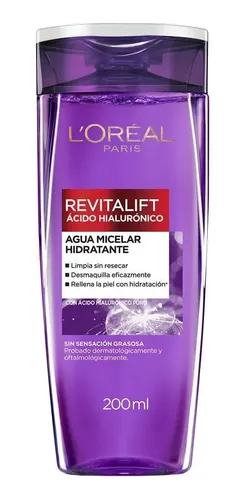 Agua Micelar Loreal Paris Ácido Hialurónico X200ml