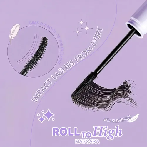 Mascara De Pestañas Roll To High Tei Negro
