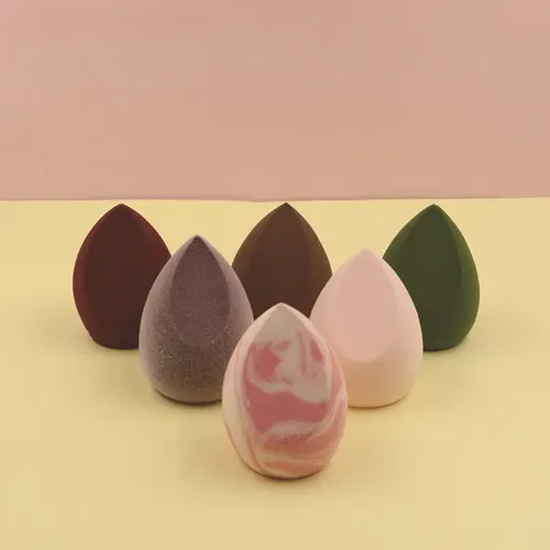 Juego De 6 Esponjas De Belleza En Forma De Gota De Agua, Esp