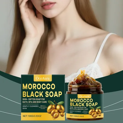 Jabón Limpiador De Baño Negro Oceaura, Crema Limpiadora Suav