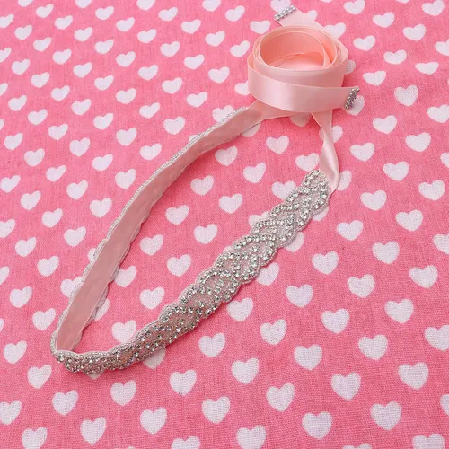 Accesorios De Moda Cinturón De Novia Con Cristales Rosa Eleg