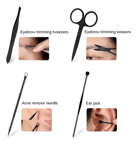 Kit De Pedicura Y Acero Inoxidable De 8 Piezas: Cortaúñas,
