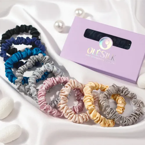 Cintas De Seda Para El Cabello Olesilk, 100% Morera, Delgada