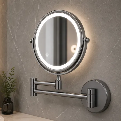 Espejo Para Maquillaje Led Pared Aumento X3 Bateria 3000mah