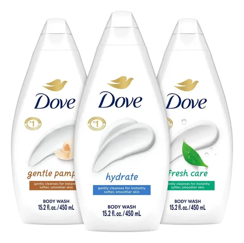 Gel De Baño Dove Variety Hydrate, Paquete De 3 Unidades, Fre