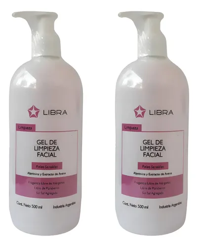 Gel De Limpieza Facial Piel Sensible Avena X 500 Ml Libra X2