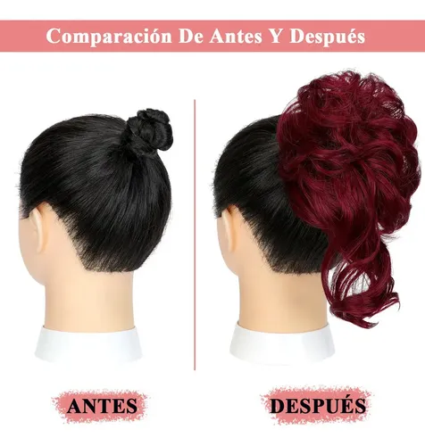 Cxre Moño Postizo Con Clip Garra, Extensión De Cabello Ce