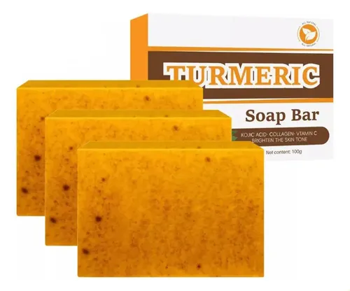 Jabón Con Jengibre Y Cúrcuma For Eliminar Acné, 100g, 3