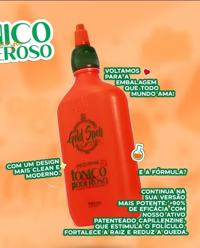 Tónico Poderoso Capilar Anticaída Gold Spell