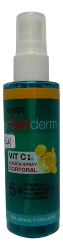 Gigot Clariderm Vit C Locion Spray Corporal Anti Acne 75ml.