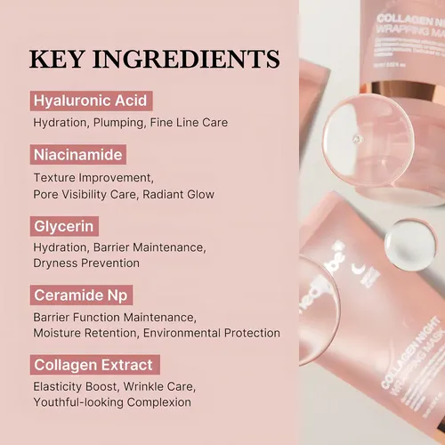 Máscara Facial Medicube de Colágeno para Envoltura Nocturna y Peeling