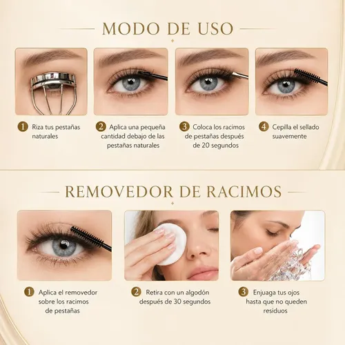 Kit Extensiones De Pestañas Diy Gollee Con Pegamento