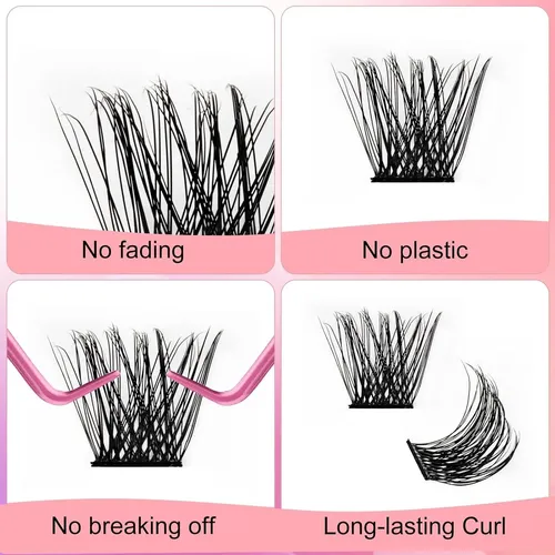 Extensiones De Pestañas Postizas Fadlash Diy 144 Racimos D