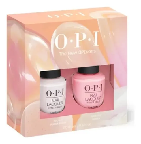 Opi Duo Pack Nail Lacquer The New Opi Icons 15ml Opim A Bubble Bunny / Bathtime Bubbly