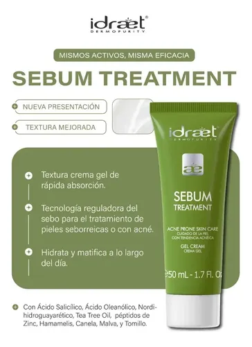 Crema Gel Idraet Dermopurity Sebum Control X50g