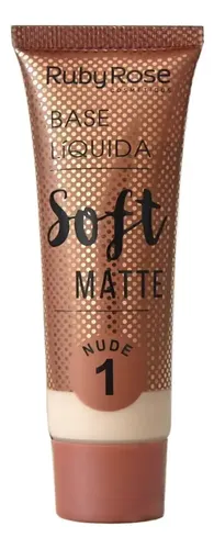Base Líquida Ruby Rose Soft Matte 29g Tono Nude