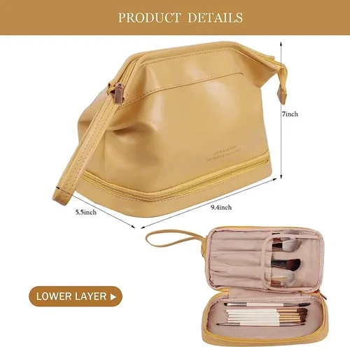 Bolsa De Maquillaje Grande, Bolsa De Cosméticos De Doble A.