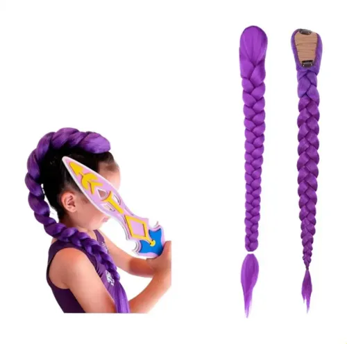 Postizo Trenza Larga Estilo Cosplay Para Disfraz