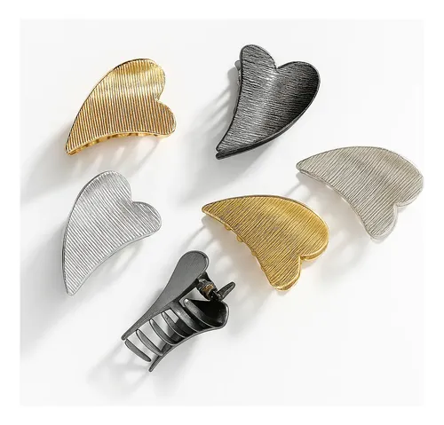 Pack X 6 Broches Chicos Metal Hebillas Pelo Surtidos