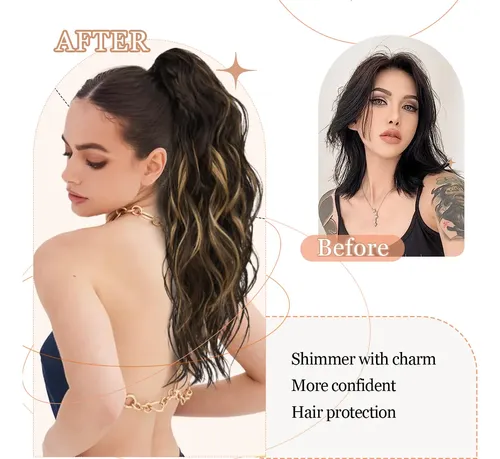 Pinza Para Coleta De Cabello Extensiones 18 Pulgadas