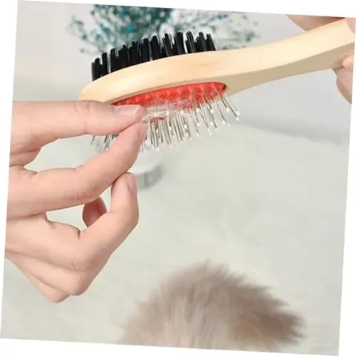 //hair Brush With Bamboo Handle In The Shape Of A Comb, &//