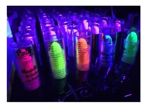 Set X 4 Maquillaje Artistico Barra Labial Cuerpo Rostro Fluo