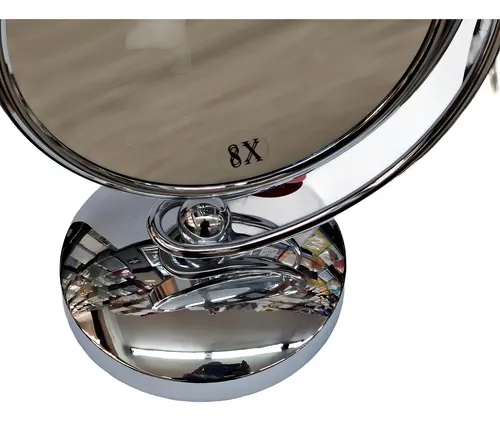 Espejo De Pie Con Aumento De 8x Regulable Cromado