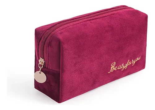 Bolsa De Franela Resistente Para Maquillaje Con Estilo, Gran