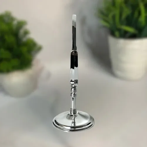 Espejo Maquillaje Aumento Doble Redondo De Pie Acero