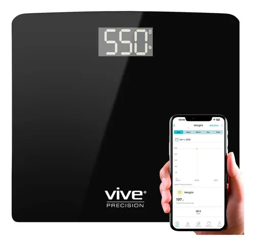 Escala Digital Bariátrica Vive Smart 550 Lbs Con Imc Y Negro