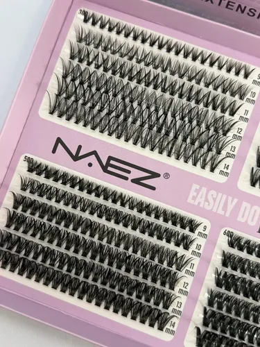 Set Pestañas Postizas Naez 30 A 60p 9-14mm Cluster Volumen