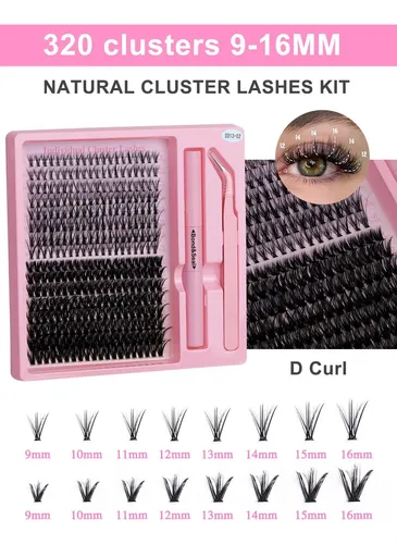 Kit De Pestañas Stage Glam Con Doble Adhesivo Y Ts